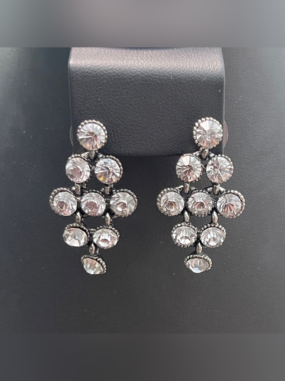 Elegant Gunmetal Drop Earrings - Women Jewelry